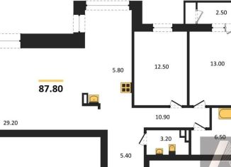 Продается 2-комнатная квартира, 87.8 м2, Новосибирск, Дзержинский район, улица Фрунзе, 236