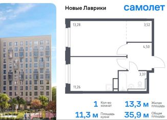 1-ком. квартира на продажу, 35.9 м2, Мурино