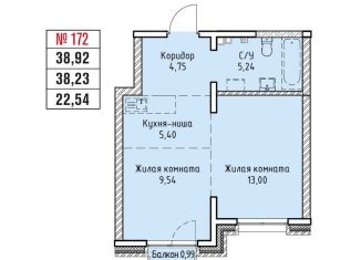 Продажа двухкомнатной квартиры, 38.9 м2, Иркутск, Култукская улица, ЖК Стрижи Сити