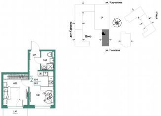 Продажа двухкомнатной квартиры, 32.1 м2, Тюмень, Краснооктябрьская улица, 10к1