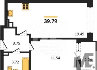 Продам 1-ком. квартиру, 39.8 м2, Калининград, Батальная улица, 65Б