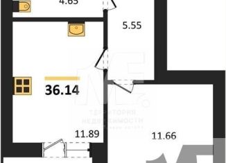 Продажа однокомнатной квартиры, 36.1 м2, Калининград, Арсенальная улица, 31к4