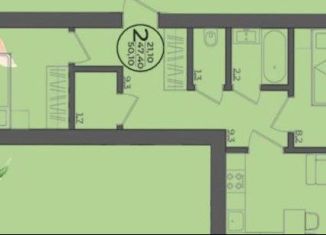 Продаю 2-комнатную квартиру, 50.1 м2, село Ольховое, улица Будённого, 5