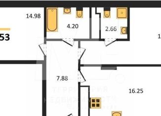 Продается 2-ком. квартира, 64.5 м2, Калининград, Ленинградский район, улица Старшины Дадаева, 55к2