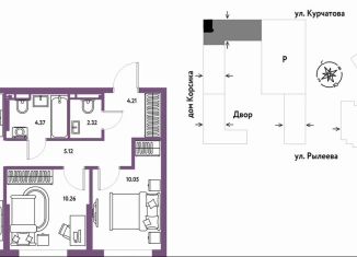 Продается 3-ком. квартира, 56 м2, Тюмень, Калининский округ, Краснооктябрьская улица, 10к1