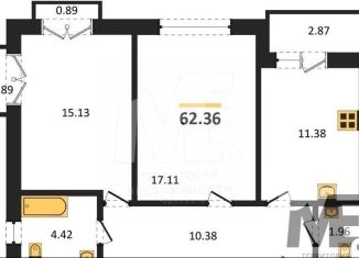 Продам 2-комнатную квартиру, 62.4 м2, Калининград, Суздальская улица, 15