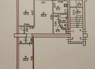 Продажа трехкомнатной квартиры, 55 м2, Санкт-Петербург, проспект Энергетиков, 40к3, метро Ладожская