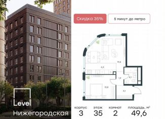 2-комнатная квартира на продажу, 49.6 м2, Москва, метро Перово