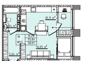 Продам 1-ком. квартиру, 38 м2, Севастополь