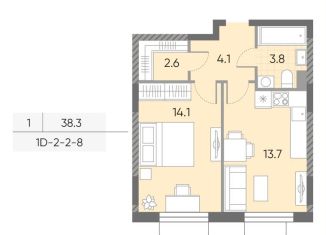 Продается 1-комнатная квартира, 38.3 м2, Москва, метро Селигерская