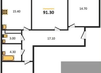 Продаю 3-комнатную квартиру, 91.3 м2, Воронеж, Ленинский район, улица Станкевича, 45к1