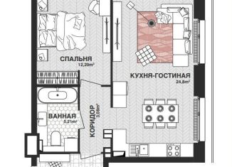 1-ком. квартира на продажу, 51.6 м2, Самара, метро Московская