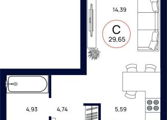 Продаю квартиру студию, 29.7 м2, Тюмень, Ленинский округ