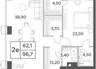 Продажа 2-комнатной квартиры, 96.7 м2, Москва, проспект Генерала Дорохова, 49к2, метро Ломоносовский проспект