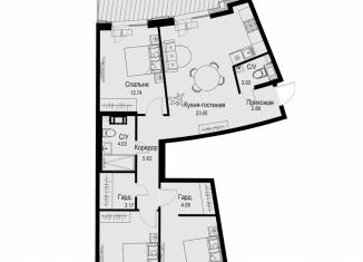 Продается 3-ком. квартира, 85.3 м2, Санкт-Петербург, метро Чёрная речка