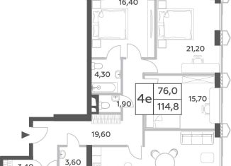 4-ком. квартира на продажу, 114.8 м2, Москва, проспект Генерала Дорохова, вл1к3, метро Ломоносовский проспект