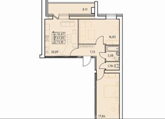 Продается 2-комнатная квартира, 71.1 м2, Санкт-Петербург, Московский проспект, 22, Адмиралтейский район