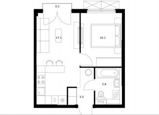 Продается 1-ком. квартира, 34.5 м2, Мытищи, жилой комплекс Яуза Парк, к8