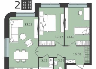 Продаю 2-ком. квартиру, 66.3 м2, Химки