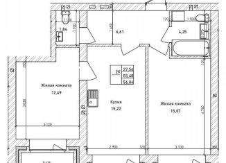 Продажа 2-комнатной квартиры, 31 м2, Новосибирск, метро Площадь Гарина-Михайловского, Комсомольский проспект, 6