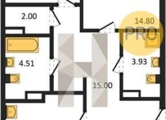 Продам 3-ком. квартиру, 77.3 м2, Воронеж, Левобережный район