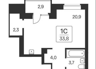 Продажа квартиры студии, 33.8 м2, Новосибирск, метро Заельцовская