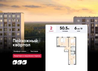 Продается двухкомнатная квартира, 50.5 м2, Санкт-Петербург, Красногвардейский район