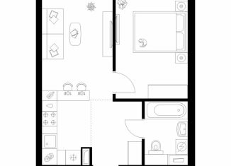 Продается 1-ком. квартира, 36 м2, Москва, жилой комплекс Полар, 1.5