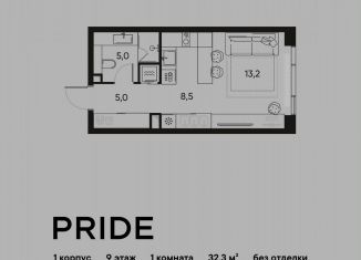 Продается квартира студия, 32.3 м2, Москва, метро Марьина Роща