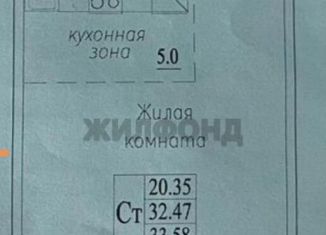 Продаю квартиру студию, 32.5 м2, Новосибирск, улица В. Высоцкого, 144/2