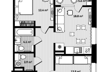 Продам 2-ком. квартиру, 67.6 м2, Приморский край