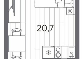 Продам квартиру студию, 24.5 м2, Санкт-Петербург, проспект Стачек, 62Б, муниципальный округ Автово