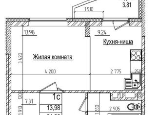 Продам однокомнатную квартиру, 36.9 м2, Новосибирск, улица Дуси Ковальчук, 242, Заельцовский район