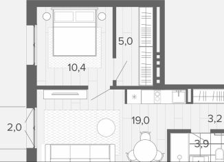 Продается 2-комнатная квартира, 43.5 м2, Барнаул, Центральный район, Змеиногорский тракт, 35Бк2