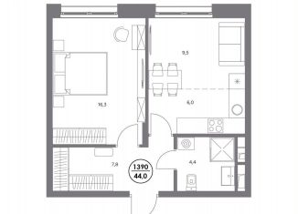 Продаю 1-комнатную квартиру, 44 м2, Москва, ЮВАО