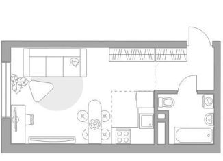 Продается квартира студия, 32.3 м2, Москва, метро Нагатинская