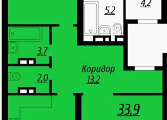 Продажа 2-комнатной квартиры, 68.1 м2, Саратов, Лунная улица, 25Б