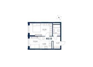 Продаю 1-ком. квартиру, 40.1 м2, Новосибирск, улица Титова, с1, Ленинский район