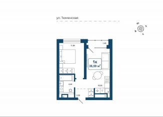 Продам однокомнатную квартиру, 36.6 м2, деревня Дударева, улица Сергея Джанбровского, 25