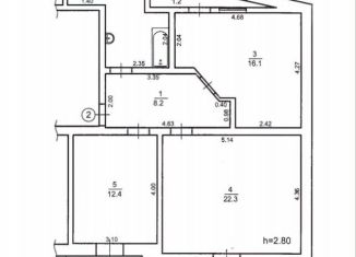 Продаю двухкомнатную квартиру, 67.6 м2, Крым, улица Дмитрия Ульянова, 68В