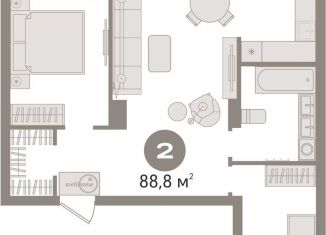 Продам трехкомнатную квартиру, 88.8 м2, Екатеринбург, проспект Седова, 61, Железнодорожный район