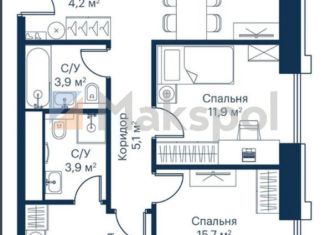 Продам 3-комнатную квартиру, 79.6 м2, Москва, станция Трикотажная