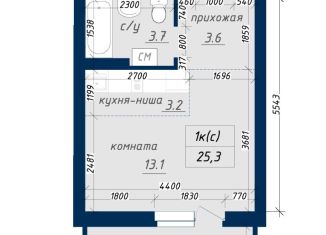 Продается квартира студия, 25.3 м2, Барнаул, Павловский тракт, 307к1