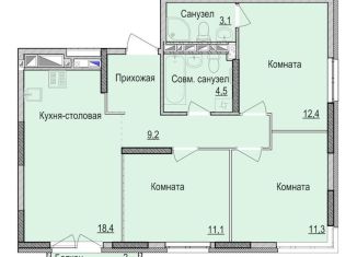 Продам 3-комнатную квартиру, 70 м2, Ижевск