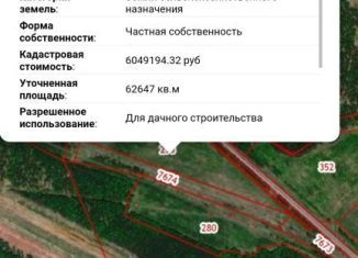 Продажа участка, 620 сот., Белоярский городской округ, Р-354, 41-й километр