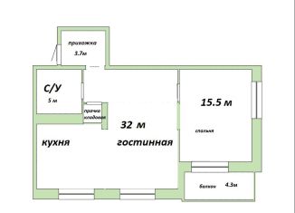 Продается 2-ком. квартира, 58 м2, Санкт-Петербург, проспект Патриотов, 34, ЖК Жемчужный Каскад