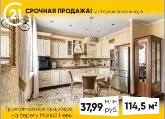 Продам 3-комнатную квартиру, 128.3 м2, Санкт-Петербург, Глухая Зеленина улица, 6, Глухая Зеленина улица