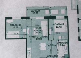 Продажа 3-комнатной квартиры, 58.2 м2, Санкт-Петербург, ЖК Магнифика, Магнитогорская улица