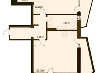 Продажа 2-комнатной квартиры, 85.5 м2, поселок городского типа Массандра