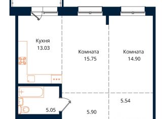 Продажа двухкомнатной квартиры, 64.4 м2, Иркутская область